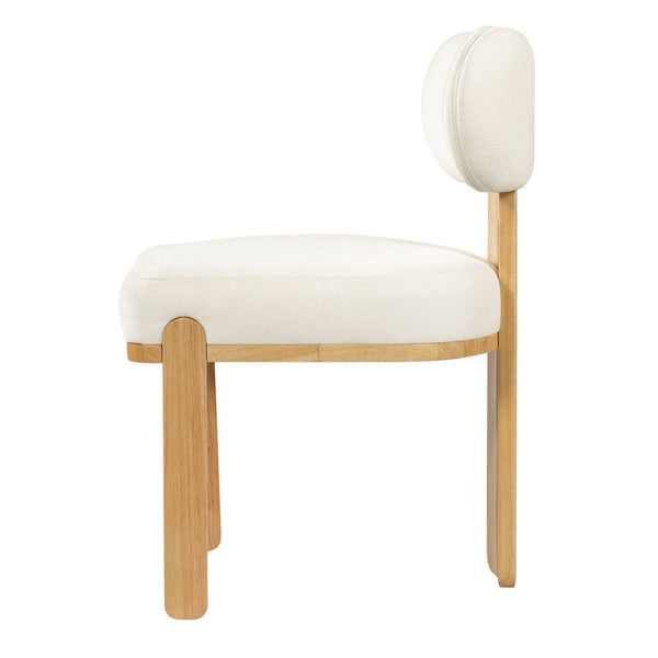 English Elm Mid-century Modern Rattan Cane Back Dining Chair Set Rubberwood Frame Upholstered Seat N768P437935N