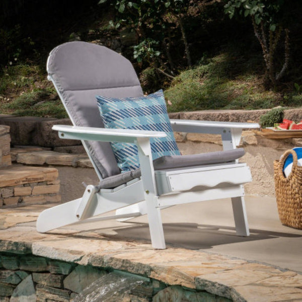 English Elm Chair Cushion for Adirondack Seating Water Resistant Outdoor Pad with Tie Anchors N769P227473GMP2