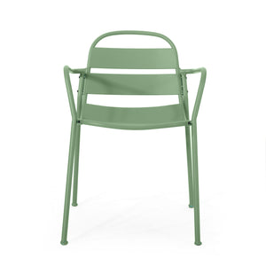 English Elm Christopher Knight Home® - TERRA Contemporary Bistro Set with Matte Powder-Coated Iron Frame, Curved Modern Design for Patio Dark Green N773P278393G