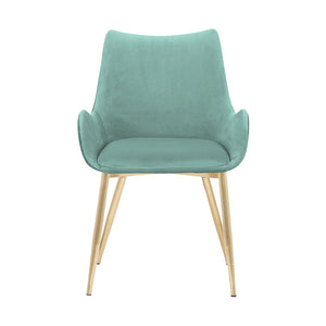English Elm Avery Mid-century Upholstered Dining Chair with Gold Metal Legs for Modern Interiors B2736P464860