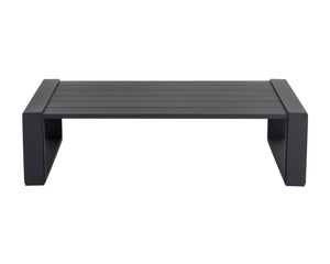 Sunpan Grado Coffee Table – Modern Outdoor Design with Durable Powder Coated Aluminum for All Elements