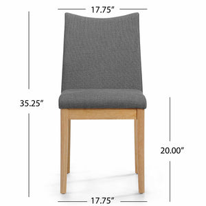 English Elm Christopher Knight Home® - Dining Chair Set Of 2 - Stylish Mid-Century Modern Dark Grey Upholstered Chairs For Comfort 59460.00DGY