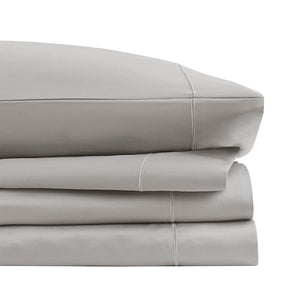 JLA Home Madison Park - Pima long-staple cotton sheets with Baratta hemstitching for breathable, durable luxury and easy care Light Grey MP20-7166