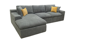 English Elm Coffee-bean Curved Sectional Sofa Sculptural Pod Cushions for Modern Living Rooms B2748S00063