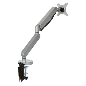 OSP Home Furnishings Single Monitor Arm with Gas Lift and Full Articulation for Ergonomic Desk Setup Silver A2MAS1730-SV