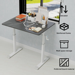 English Elm Adjustable Study Desk For All Ages – Ergonomic Height-Adjustable, Compact Design For Home & Office W1935P338357