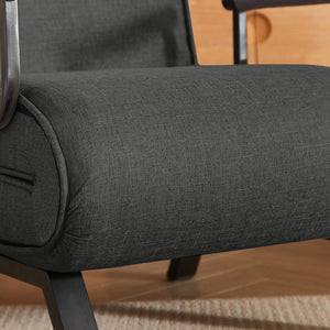 English Elm Sleep Chair Bed Convertible 5‑in‑1 Sleeper Sofa with Washable Linen Cover, 450lb Capacity, Black W1359P211937