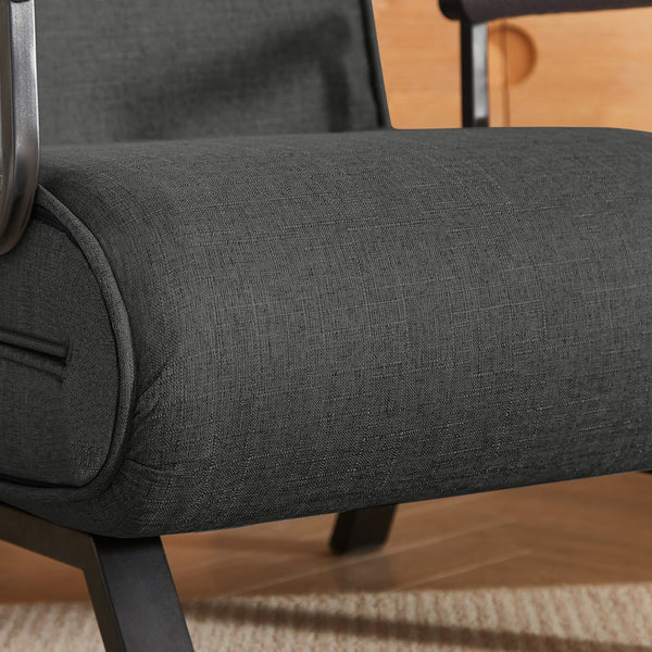 English Elm Sleep Chair Bed Convertible 5‑in‑1 Sleeper Sofa with Washable Linen Cover, 450lb Capacity, Black W1359P211937