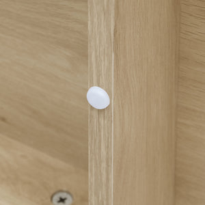 English Elm Fluted 6 Drawers Dresser with LED Lighting, Anti-Tip Safety, Smooth Slides & USB-Controlled Glow W688P194155