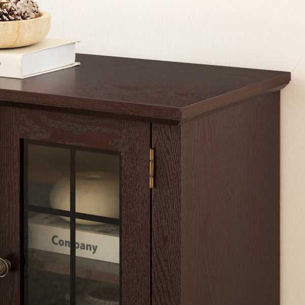 English Elm 58" Modern TV Stand with 18" Electric Fireplace, Faux Stone Mantel, Ample Storage & Cable Management for Living Room Comfort and Style Cherry W2275S00026