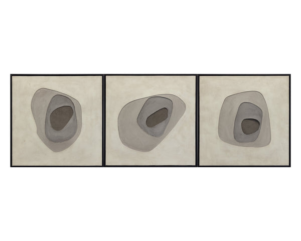 Sunpan Zen Garden - Elegant Set of 3 Tranquil Decorative Pieces for Mindful Relaxation and Serenity Black