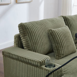 English Elm Swivel Barrel Accent Chair Chenille Tufted Round Club Seat for Living Room Lounge Green N719S002270F
