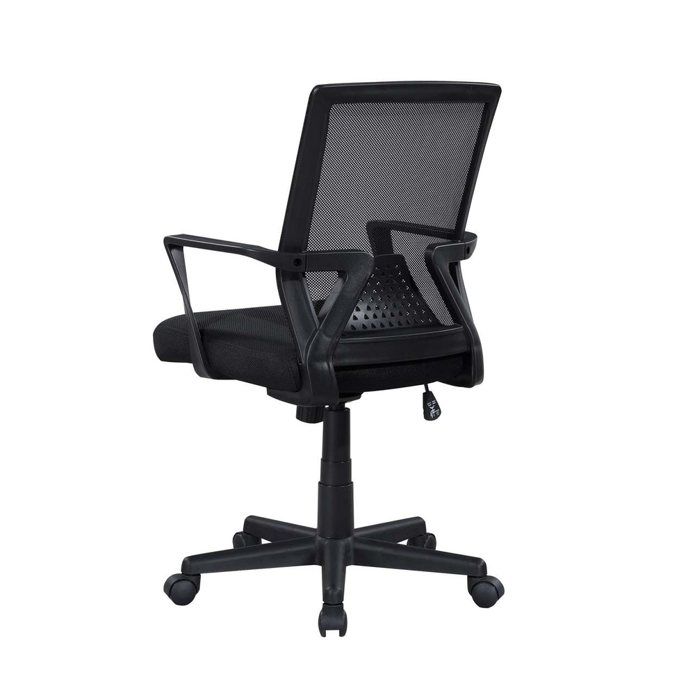 English Elm Ergo Breathable Mesh Office Chair with Lumbar Support, High-Density Foam Seat, Sleek Black Design B343P326233