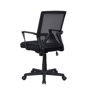 English Elm Ergo Breathable Mesh Office Chair with Lumbar Support, High-Density Foam Seat, Sleek Black Design B343P326233