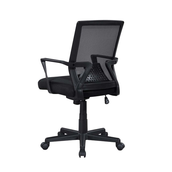 English Elm Ergo Breathable Mesh Office Chair with Lumbar Support, High-Density Foam Seat, Sleek Black Design B343P326233