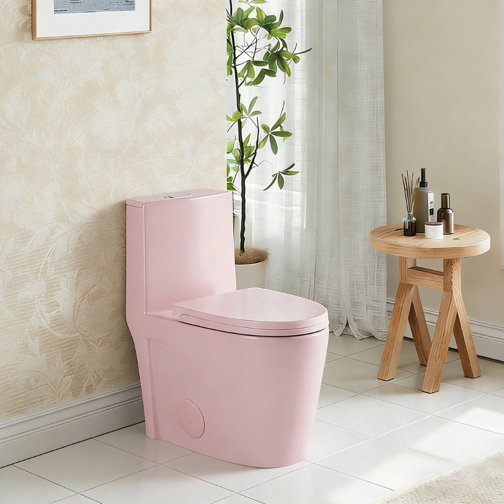 English Elm One-piece Elongated Ceramic Toilet Dual Flush Ada Comfort Height Glossy White Bath W1920P385404