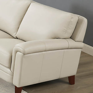 English Elm Westcott Leather Loveseat with Top-Grain Leather, Goose Down Comfort, Pocketed Coils, Durable Frame Beige B2705P211454
