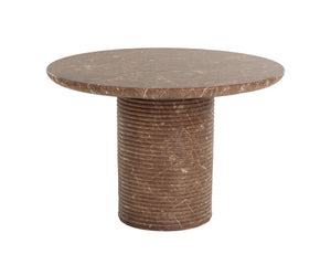 Sunpan Riva Dining Table - 43" Concrete Elegance With Stunning Marble Effect For Contemporary Spaces Brown Concrete 111920