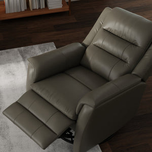 English Elm Global Swivel Glider Recliner In Madras Gray - Luxurious Comfort, Smooth Motion & Durable Design B339P333954