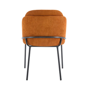 English Elm Set Set Of 2 Dining Chairs - Stylish Brown Upholstery With Black Legs For Comfort & Modern Decor W370P193939-GIGA