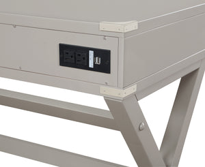 OSP Home Furnishings Wellington 46" Desk with Power Grey