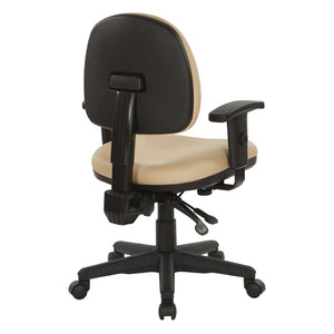 OSP Home Furnishings Sculptured Ergonomic Office Chair with Lumbar Support and Greenguard Certified Padding Buff 8180-R104