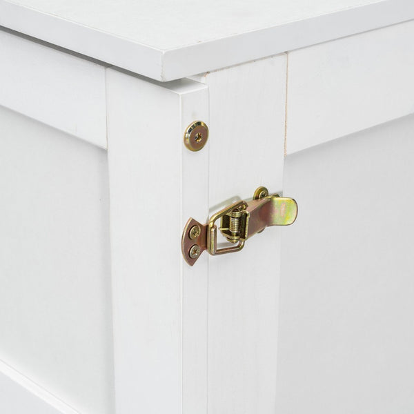 English Elm Full Size Murphy Wall Bed Cabinet with Rattan Panel Detailing and Storage Drawers White N708P336203K