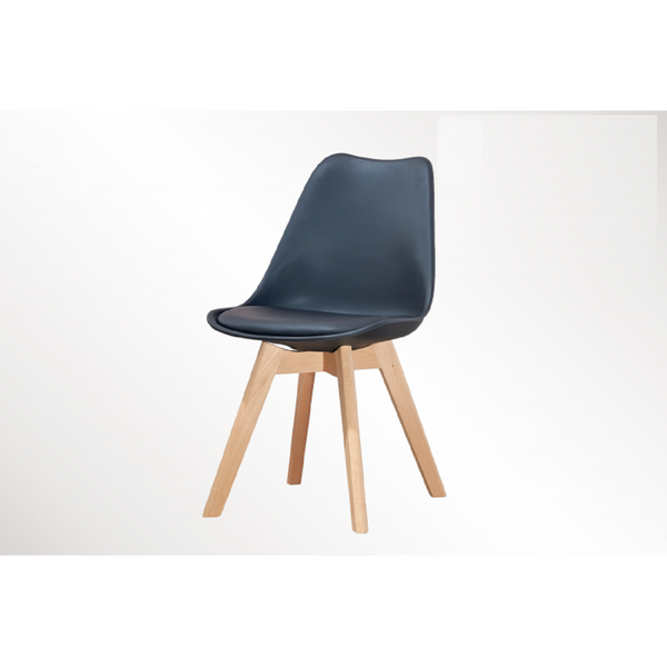 English Elm Modern Mid-century 5 Piece Dining Set with Eames Style Chairs and Beech Wood Legs B011S02494