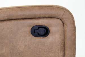 English Elm Single Manual Motion Recliner with Square Arms, Horizontal Tufting & Side Handle for Ultimate Comfort B089P240528