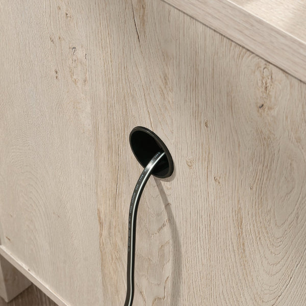 English Elm Night Stand - Stylish Gray Finish, Compact Design With Drawer & Shelf For Organized Bedroom Storage B356P402791