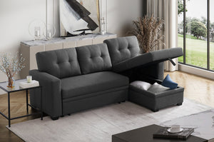 English Elm Replacement Upholstered Sectional with Storage Chaise and Convertible Twin Sleeper B2730P404838