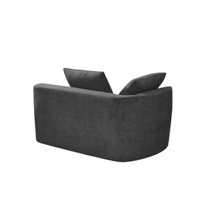 English Elm Christopher Knight Home® - 116" Modern Curved Sectional Sofa with Plush Pearl Upholstery, High-Density Sponge, Chaise Lounge Seating Harmony Charcoal grey N767P263923C