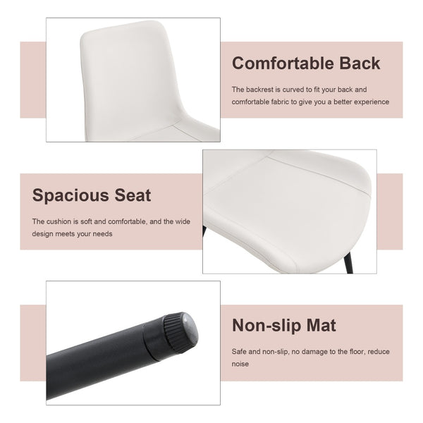 English Elm Table And Chair Set - Elegant 4-Seater Sintered Stone Dining Table With White Pu Chairs For Comfort W1151S04206-GIGA