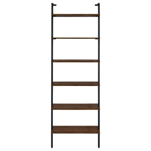 English Elm Christy 96" Walnut Six-Shelf Open-Back Wall Bookshelf — Modern Minimalist Storage for Books & Decor B062P299813