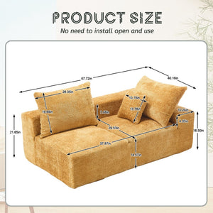 English Elm United Versatile Chenille Two-Person Sofa For Lounging, Napping & Home Office - Soft, Durable Comfort W1568P222619-GIGA