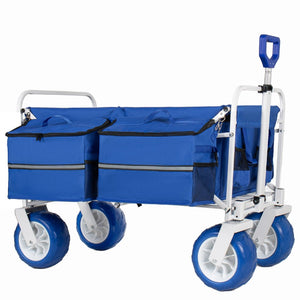 English Elm Beach Wagon Heavy Duty Folding Cart with 500lb Capacity and All Terrain Pvc Wheels W2932P412003