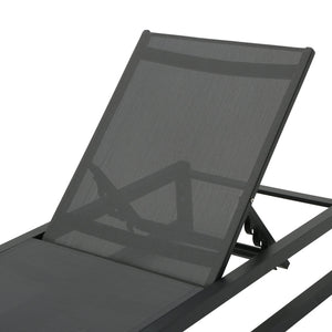 English Elm Christopher Knight Home® - Venice Chaise Lounge Set Of 2 - Fully Adjustable, Weather-Resistant, Modern Design For Outdoor Relaxation 61698.00BGRYMP2