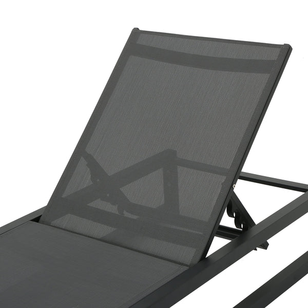 English Elm Christopher Knight Home® - Venice Chaise Lounge Set Of 2 - Fully Adjustable, Weather-Resistant, Modern Design For Outdoor Relaxation 61698.00BGRYMP2