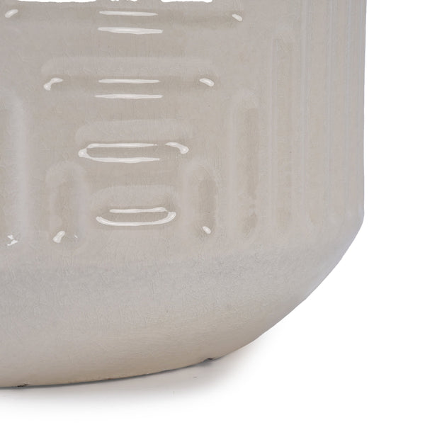 English Elm Ceramic Planter - Hand-Crafted Modern Flowerpot For Indoor & Outdoor Use In Elegant White Finish W3273P326369