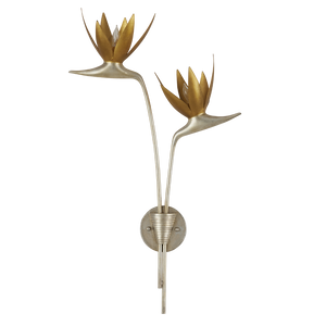 Paradiso Gold & Silver Wall Sconce - Nature-Inspired Elegance with Contemporary Design Flourish