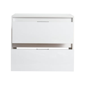 English Elm 24" Bathroom Wall Cabinet - Modern Floating Design With Soft-Close Drawers For Space-Saving Storage W999P312101
