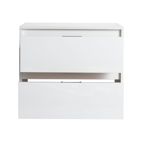 English Elm 24" Bathroom Wall Cabinet - Modern Floating Design With Soft-Close Drawers For Space-Saving Storage W999P312101