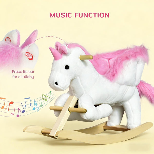 English Elm Walking Horse Ride on Toy Plush Pedal Pony with Wheels for Kids Ages 3 to 8 T3971P442192