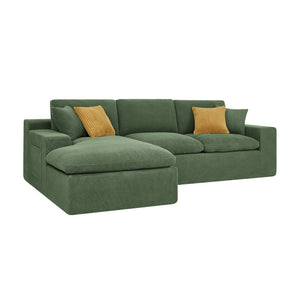 English Elm Coffee-bean Sculptural Sectional Sofa with Pod Cushions for Modern Living Rooms B2748S00126