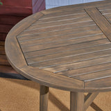 Christopher Knight Home® - Noble House - Stamford Outdoor Rustic Acacia Wood Bar Table with Slat Top