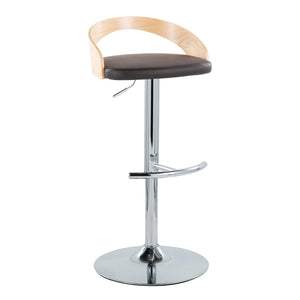 English Elm Adjustable Swivel Barstools Set of 3 Faux Leather Chrome Base Kitchen Counter B202S02031