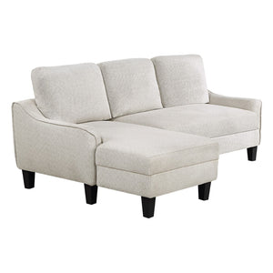 OSP Home Furnishings Lester Chaise Sofa Cement