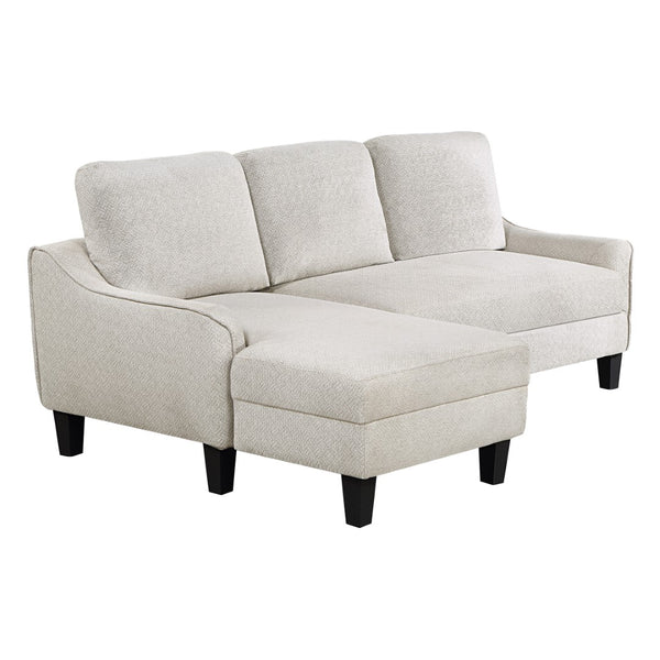 OSP Home Furnishings Lester Chaise Sofa Cement
