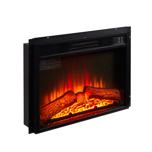 English Elm Electric Electric Fireplace Insert 23" 1400W 120V Realistic Flame Remote Control, Fits 23" Opening W2275P301462