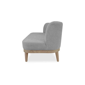 JLA Home Chapel Hill - Kitchen Compact Sofa — Light Grey Upholstery, Oak Legs, High-Density Foam, Space-Saving Comfort for Kitchens CH106-0059